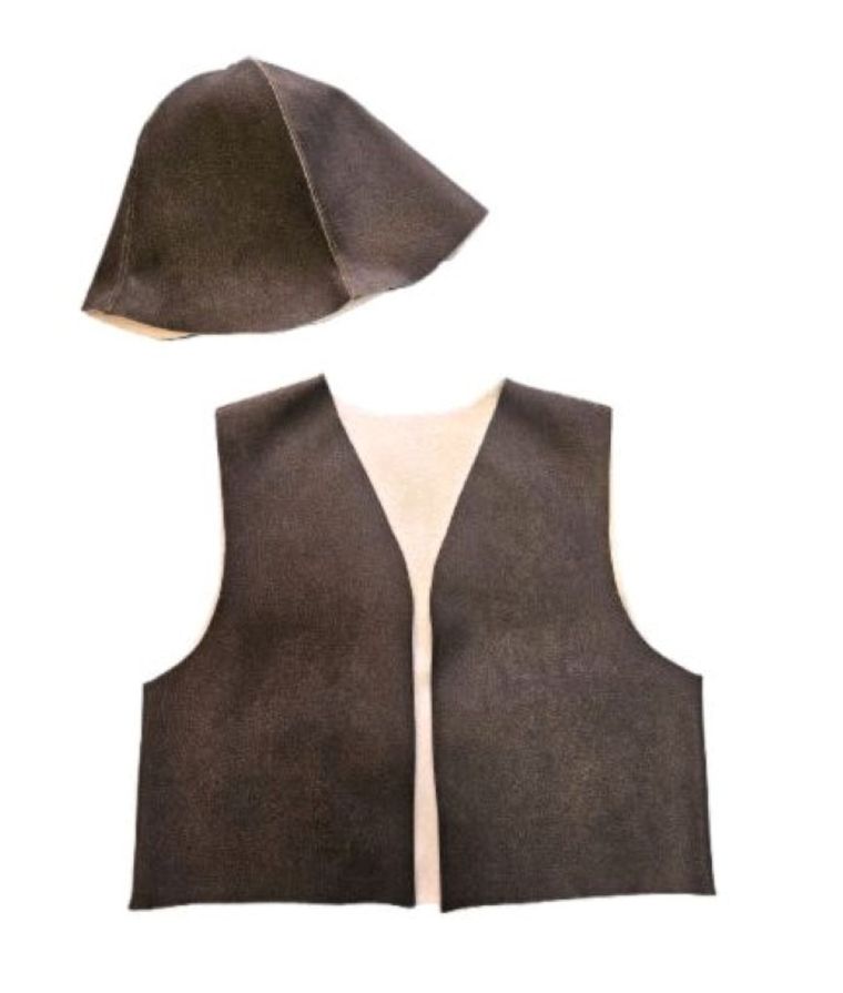 Pastuszek, kamizelka z czapką, rozmiar 122/128