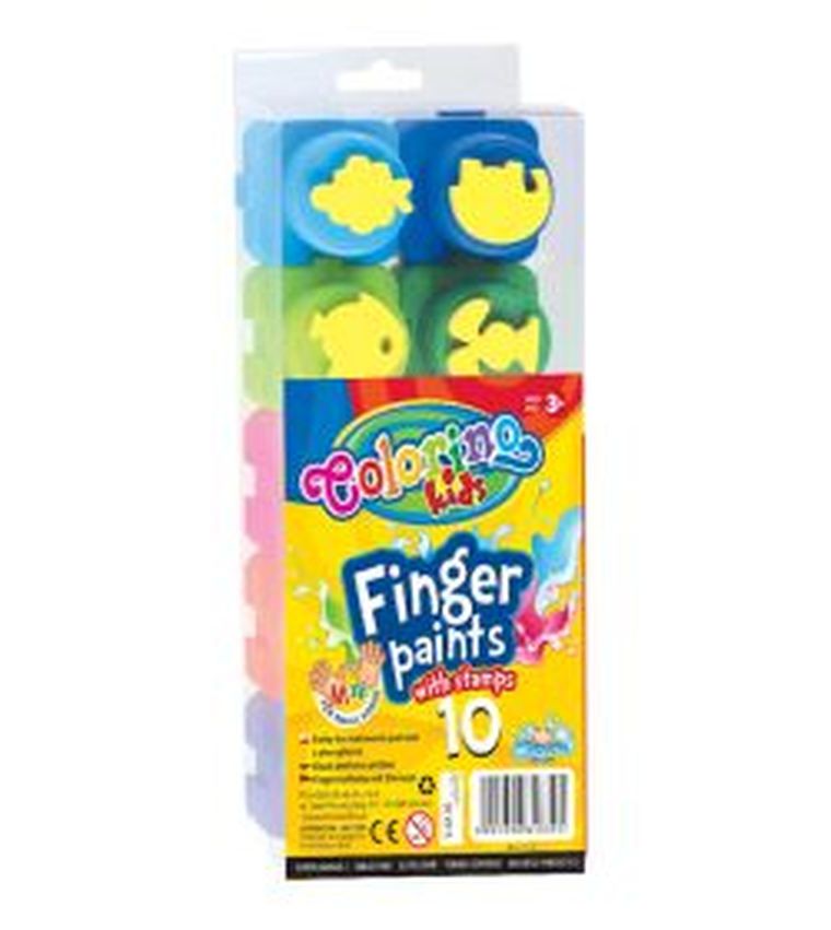 Patio, farby do malowania palcami, 10 kolorów