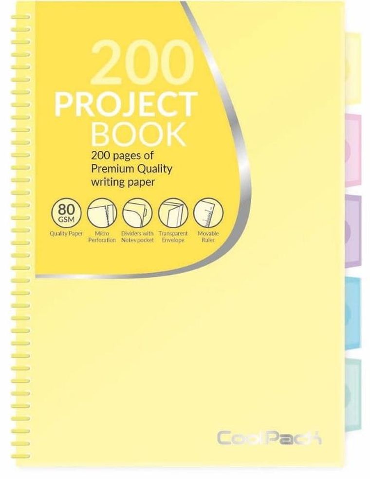 Patio, kołobrulion, A4, pastel żółty, 1 szt.