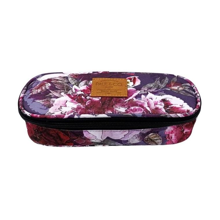 Paul&Co, piórnik, owalny, piwonie