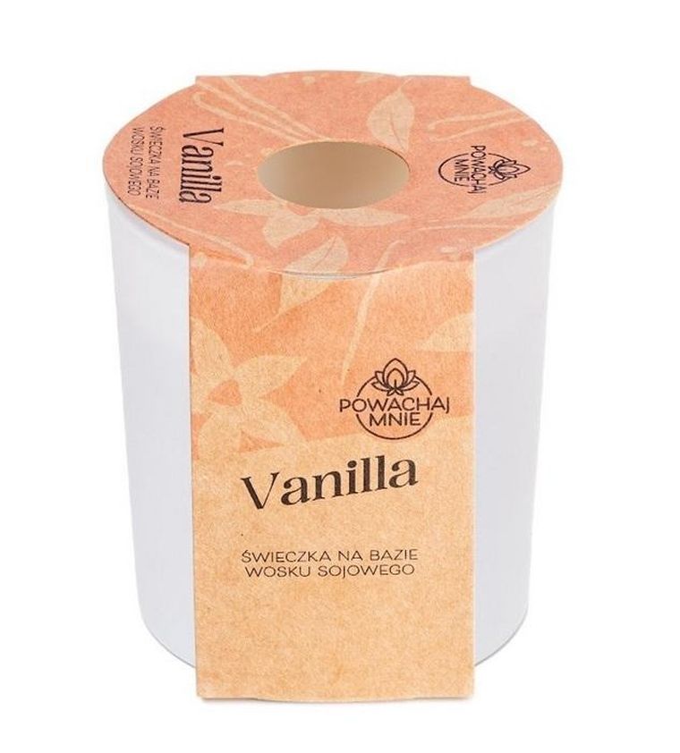 Pavoncella, świeczka sojowa, Powąchaj Mnie Vanilla, biała, 130ml