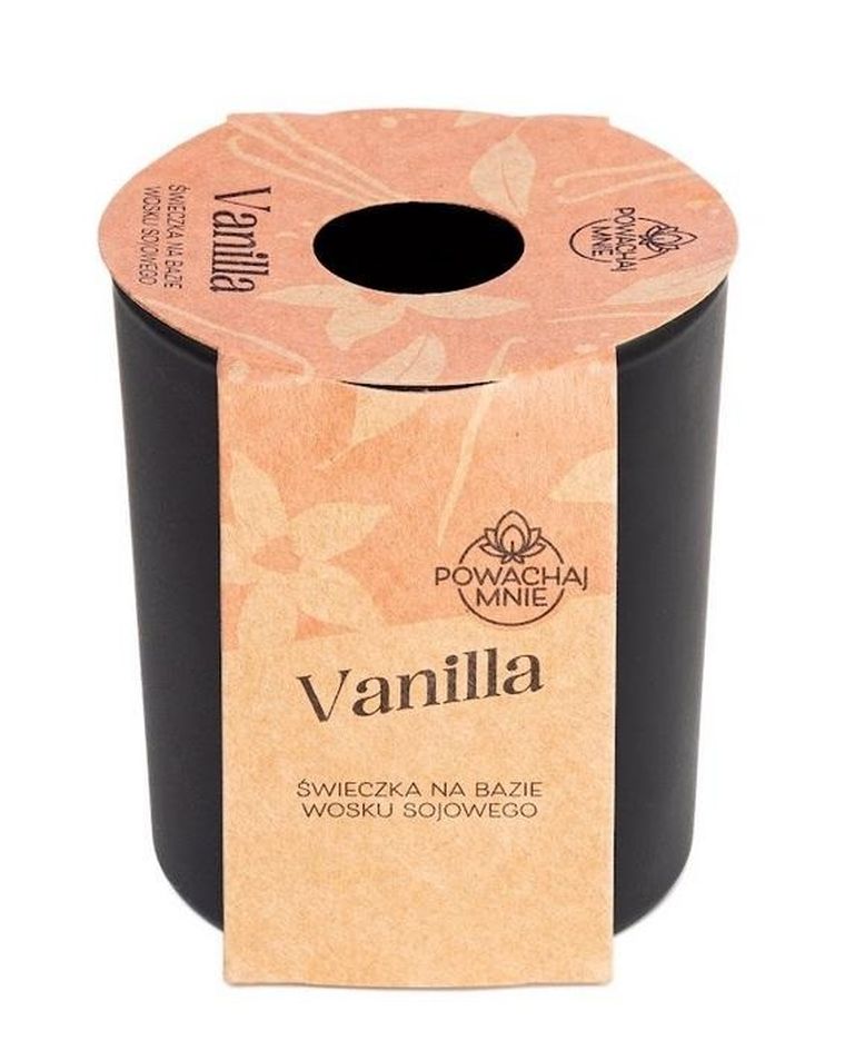 Pavoncella, świeczka sojowa, Powąchaj Mnie Vanilla, czarna, 130ml