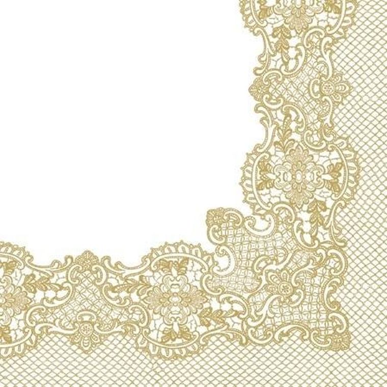 Paw, serwetki, Royal Lace, złote, 33-33 cm, 20 szt.