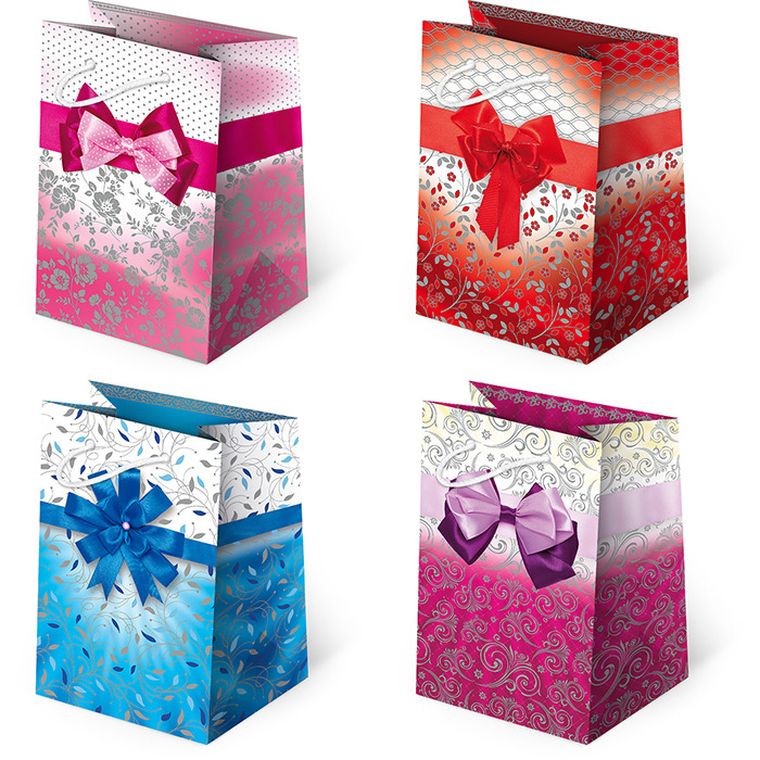 Paw, torebki ozdobne, kokardy, jasne, 10 szt.