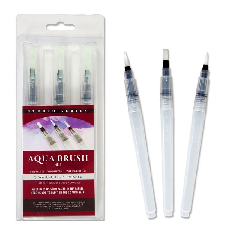 Pędzle wodne do akwareli, 3 szt.