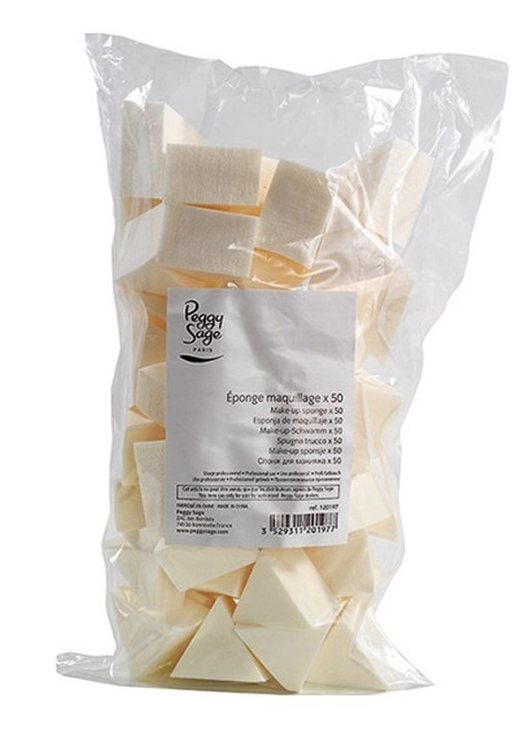 Peggy Sage, Make-Up Sponge, gąbka do makijażu, 50 szt.
