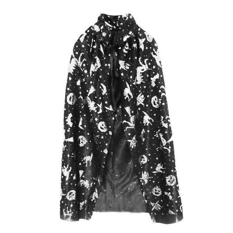 Peleryna Halloween, strój dla dziecka, srebrna