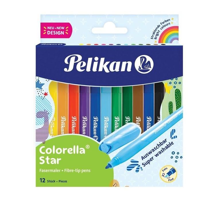 Pelikan, Colorella Star, flamastry, 12 kolorów