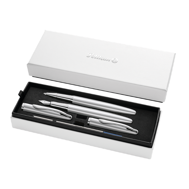 Pelikan, Jazz Noble Elegance, pióro kulkowe + pióro wieczne, Silver
