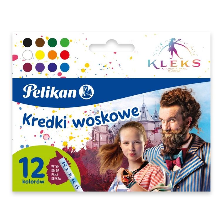 Pelikan, Kleks, kredki woskowe, 12 kolorów