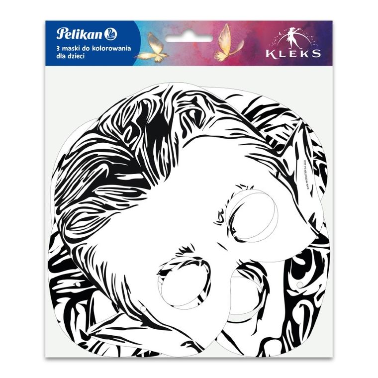 Pelikan, Kleks, maski do kolorowania, 3 szt.