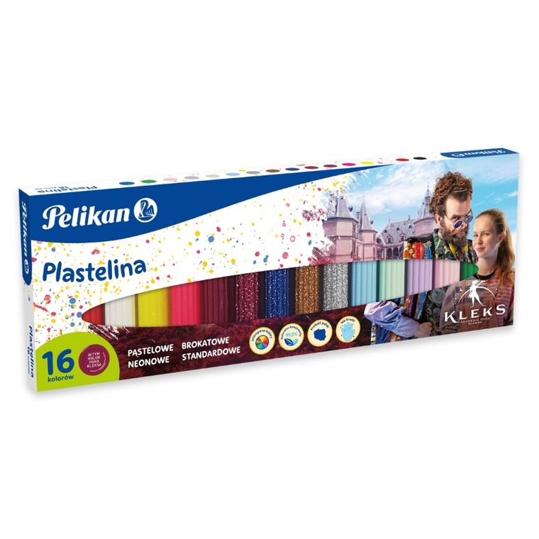 Pelikan, Kleks, plastelina, 16 kolorów