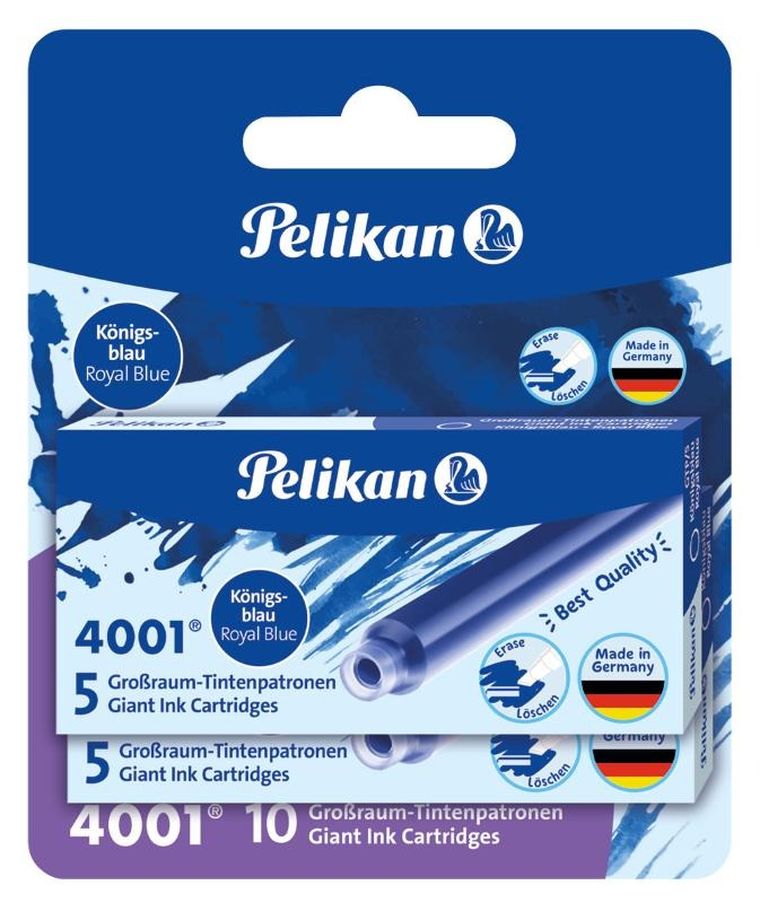 Pelikan, naboje do piór, niebieskie, 2 szt.
