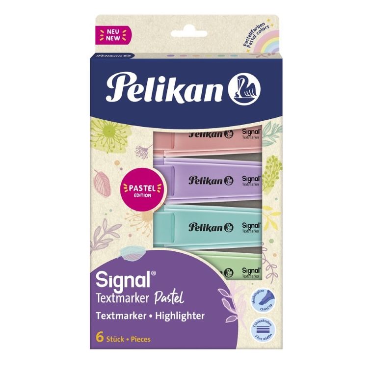 Pelikan, Signal Pastel, zakreślacz, 6 kolorów