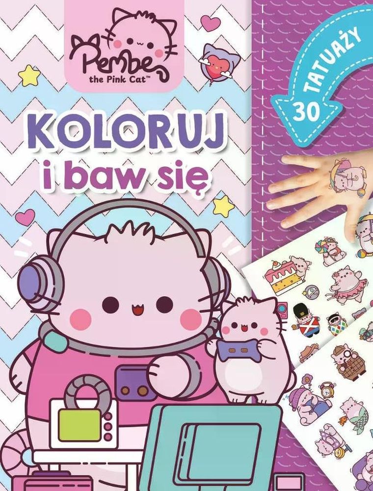 Pembe. Koloruj i baw się. 30 tatuaży