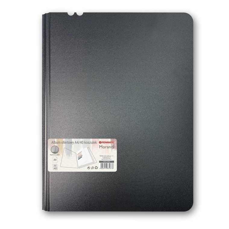 Penmate, album ofertowy A4, 40 koszulek, morandi czarny
