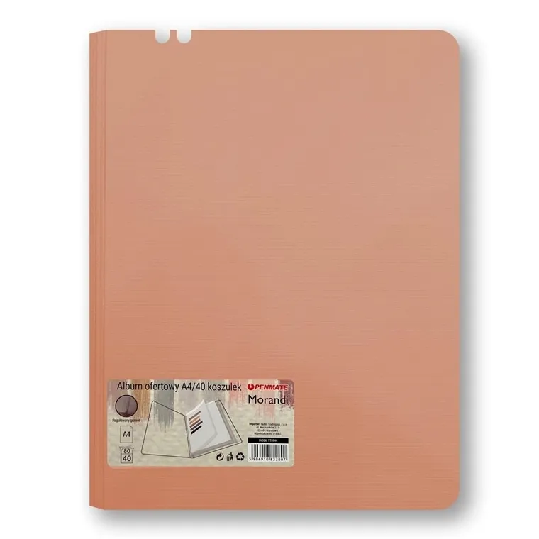 Penmate, album ofertowy A4, 40 koszulek, morandi różowy
