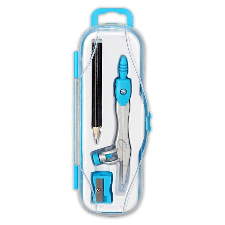 Penmate, cyrkiel szkolny z ołówkiem, niebieski