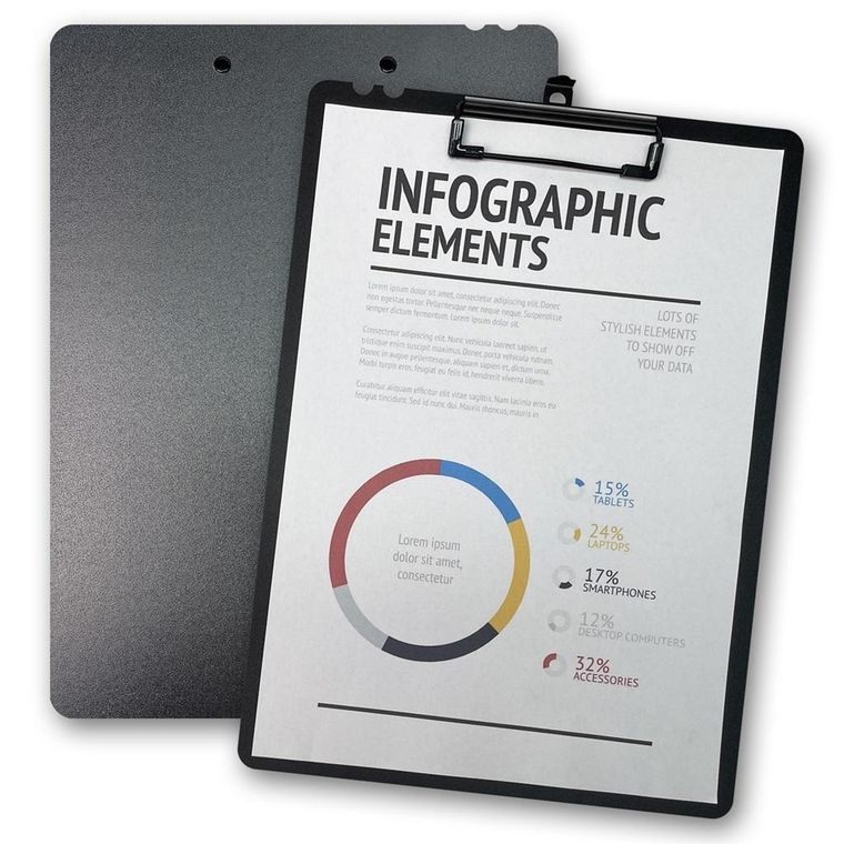 Penmate, deska z klipem A4, morandi czarna