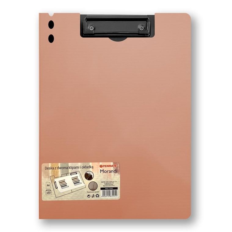 Penmate, deska z klipem i okładką A4, morandi różowa