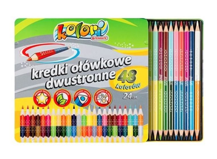 Penmate, Kolori, kredki premium, dwustronne, 48 kolorów