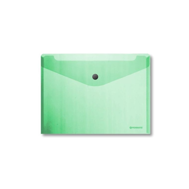 Penmate, koperta na zatrzask, A6, zielona