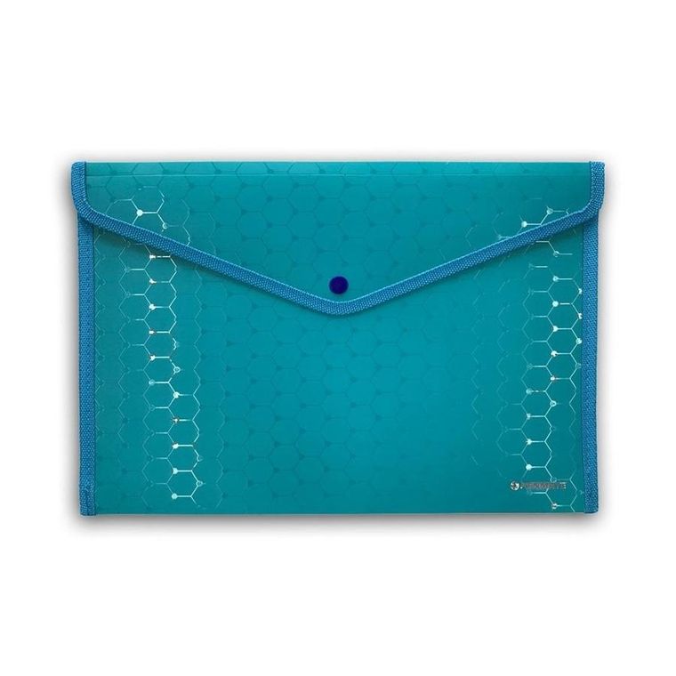 Penmate, koperta PP na zatrzask, niebieska, A4, 1 szt.