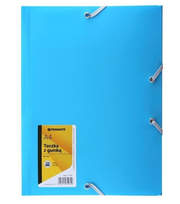 Penmate, Plus Top, teczka A4 z gumką, niebieska, 1 szt.