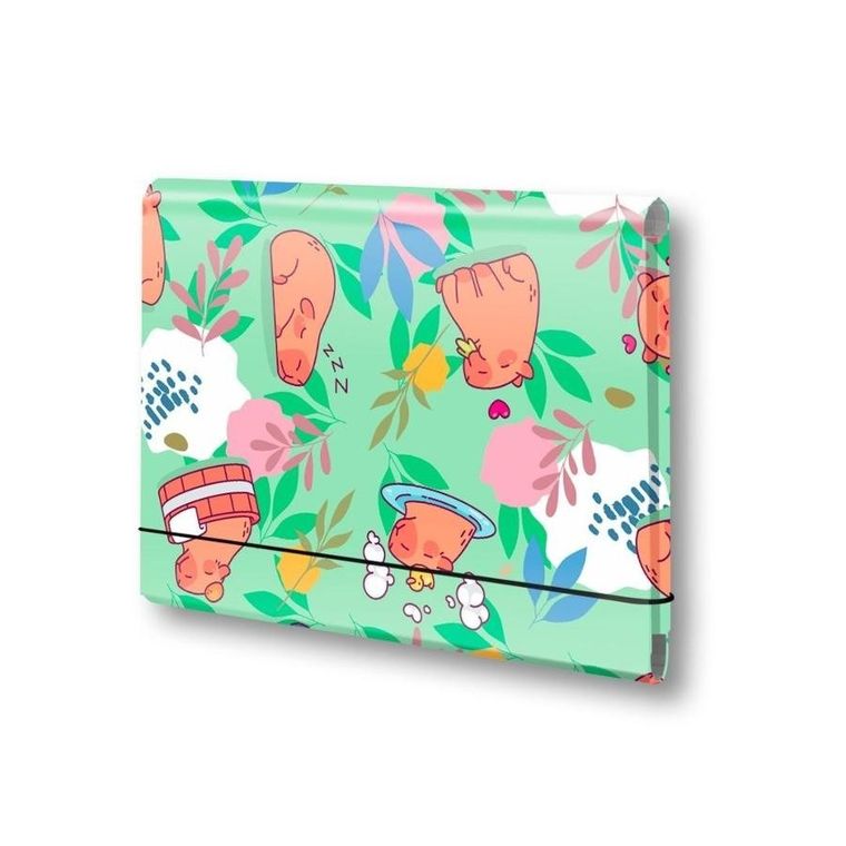 Penmate, teczka łamana na gumkę, A5, nierysująca, kapibara łąka