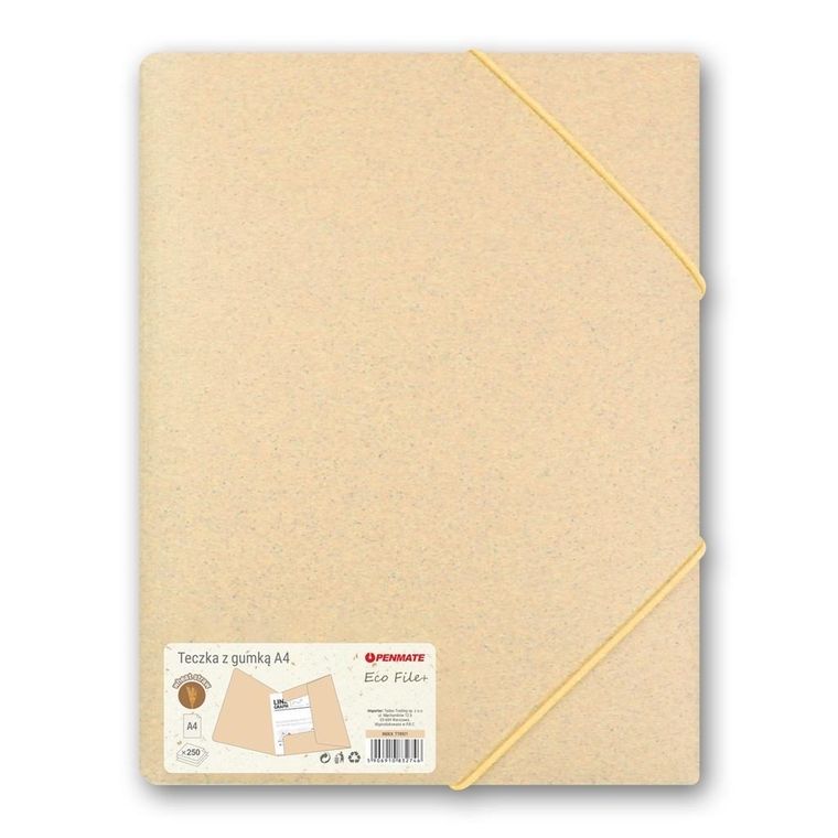 Penmate, teczka z gumką A4, żółta