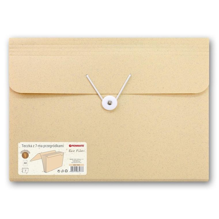 Penmate, teczka z przegródkami A4, żółta