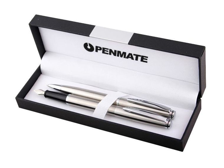 Penmate, Virtuo, długopis + pióro wieczne, srebrny