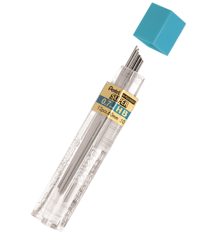 Pentel, grafity ołówkowe, Super Hi-Polymer, twardość HB, 0,7 mm