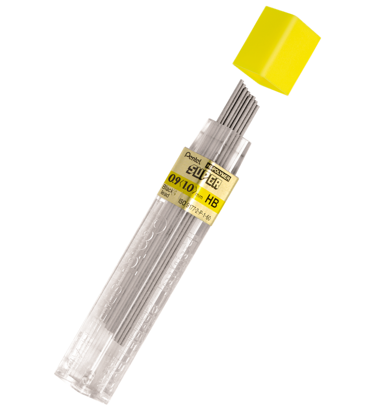 Pentel, grafity ołówkowe, Super Hi-Polymer, twardość HB, 0,9 mm