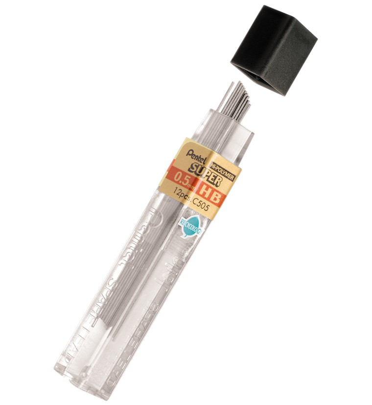 Pentel, grafity ołówkowe, twardość HB