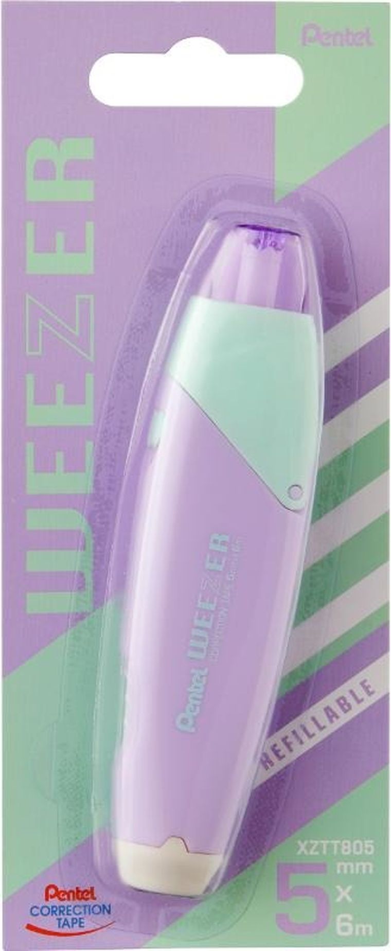 Pentel, korektor w taśmie, fiolet, 5-6 mm