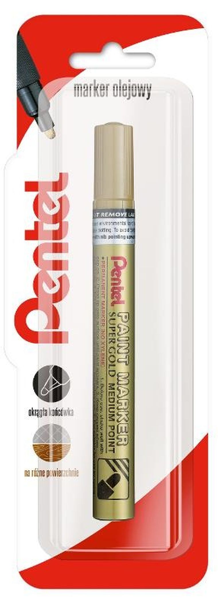 Pentel, marker olejowy, złoty, 1 szt.