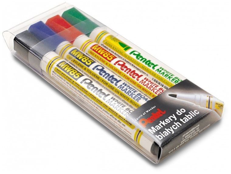 Pentel, marker suchościeralny, 4 kolory