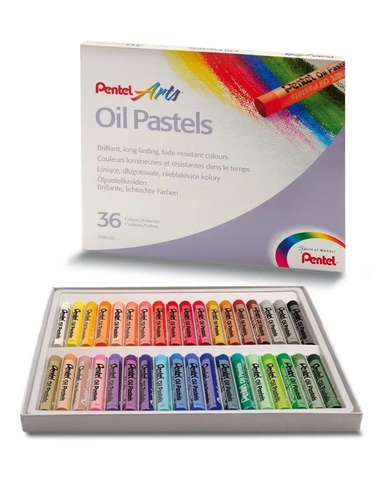 Pentel, pastele olejne, 36 kolorów