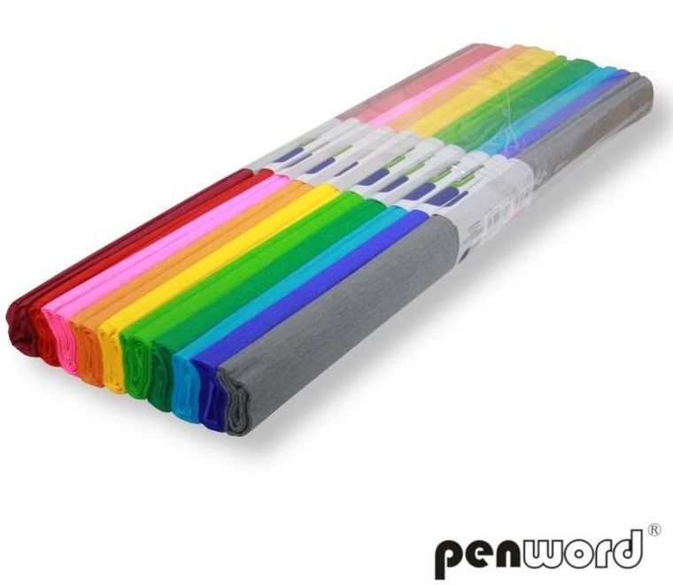 Penword, bibuła marszczona, mix kolorów, 50-200 cm, 10 szt.