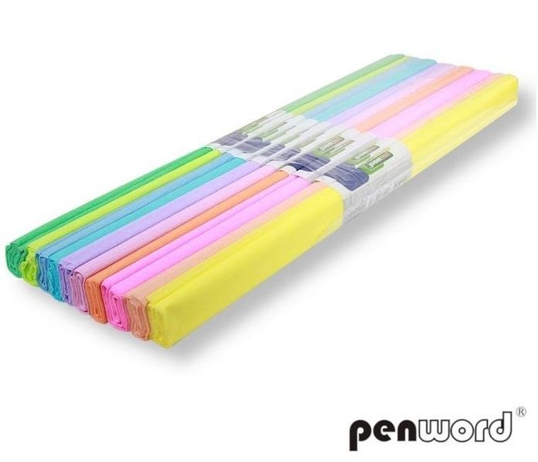Penword, bibuła marszczona, pastel, 1 szt., 50-200 cm, 10 szt.
