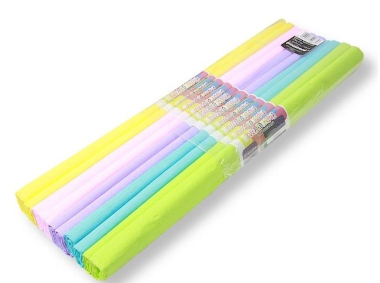 Penword, bibuła marszczona, pastel, 50-200 cm, 10 szt.