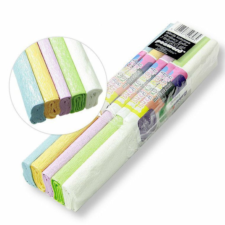 Penword, bibuła marszczona, perłowa 25-200, 5 szt.