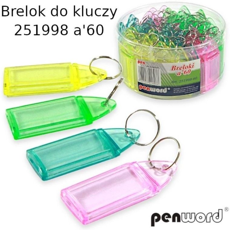 Penword, brelok, do kluczy, 60 szt.