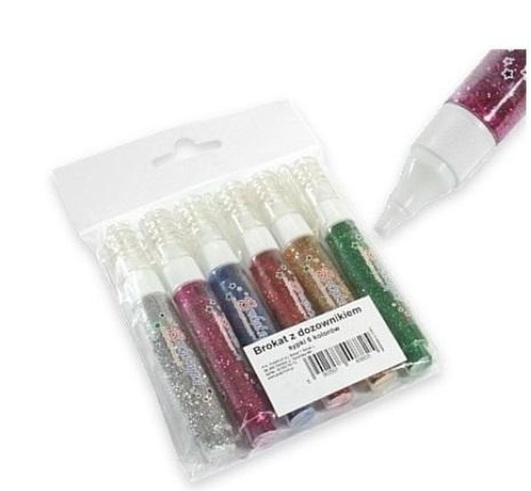 Penword, brokat sypki z dozownikiem, 6 kolorów