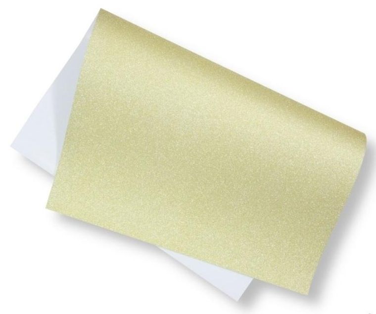 Penword, brystol brokatowy, 200g, cytrynowy, 40-60 cm, 5 arkuszy