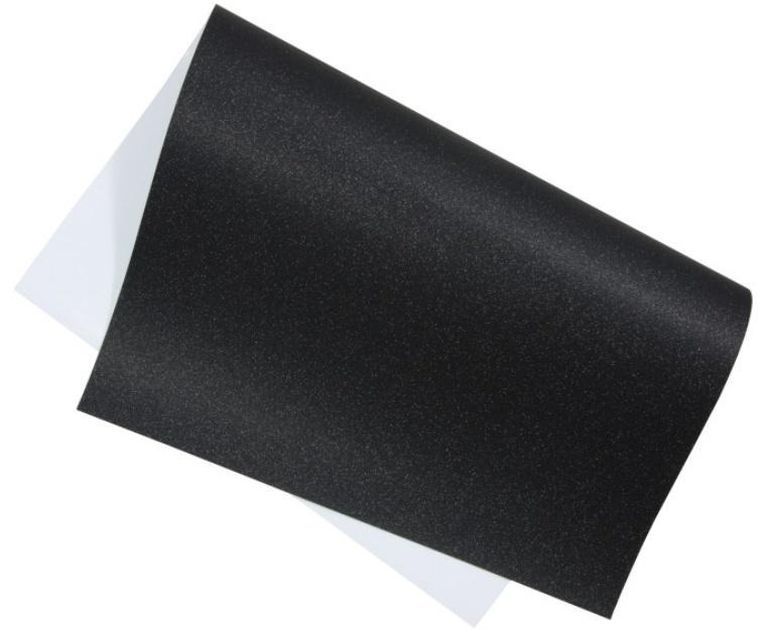 Penword, brystol brokatowy, 200g, czarny, 40-60 cm, 5 arkuszy