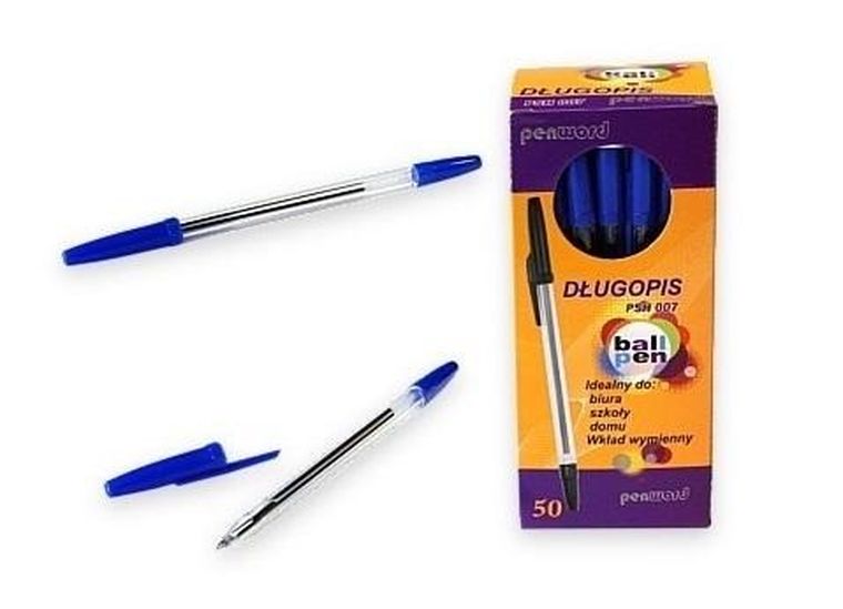 Penword, długopis, niebieski, 50 szt.