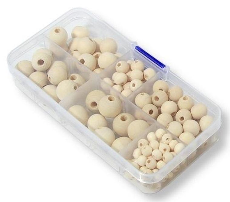 Penword, koraliki drewniane, 150 elementów