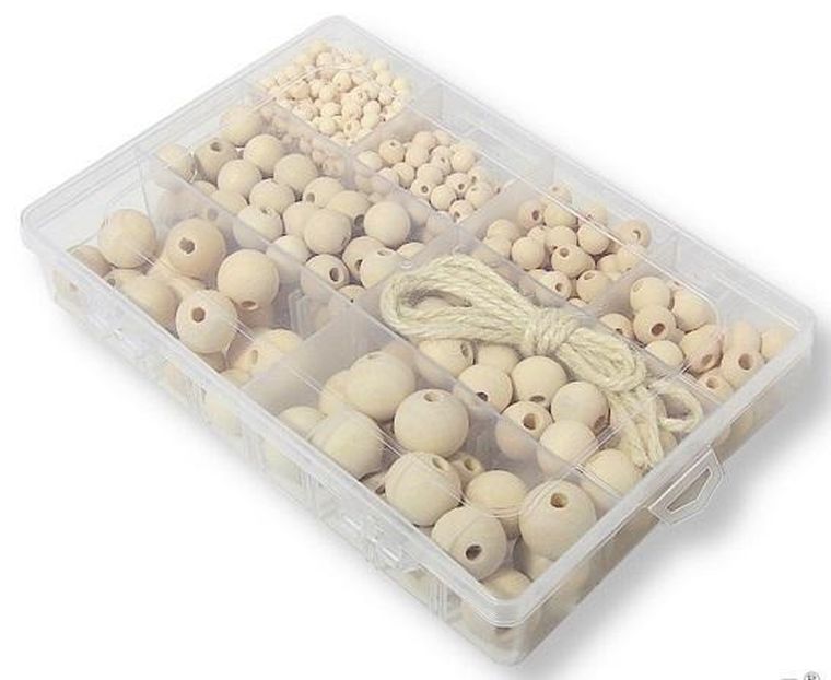 Penword, koraliki drewniane, 485 elementów
